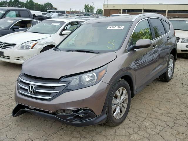 5J6RM4H72DL087841 - 2013 HONDA CR-V EXL BROWN photo 2