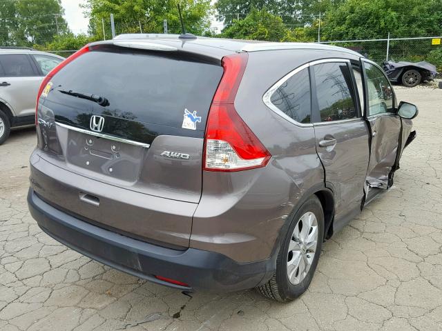 5J6RM4H72DL087841 - 2013 HONDA CR-V EXL BROWN photo 4