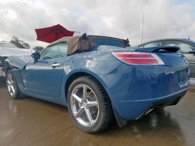 1G8MG35X67Y125496 - 2007 SATURN SKY REDLIN BLUE photo 3