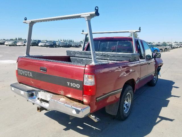 JT4TN12D4V0030596 - 1997 TOYOTA T100 XTRAC RED photo 4