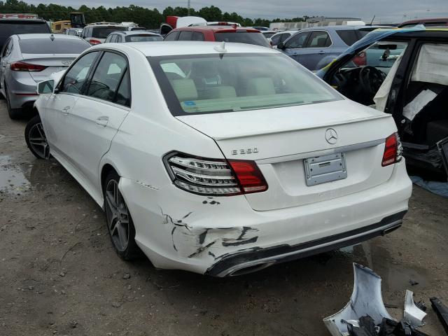 WDDHF5KB8FB089493 - 2015 MERCEDES-BENZ E 350 WHITE photo 3