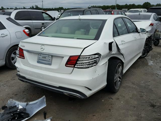 WDDHF5KB8FB089493 - 2015 MERCEDES-BENZ E 350 WHITE photo 4