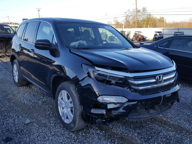 5FNYF6H18HB053561 - 2017 HONDA PILOT LX BLACK photo 1