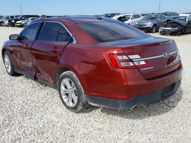 1FAHP2E8XEG159413 - 2014 FORD TAURUS SEL RED photo 3