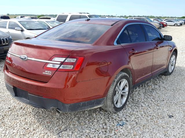 1FAHP2E8XEG159413 - 2014 FORD TAURUS SEL RED photo 4