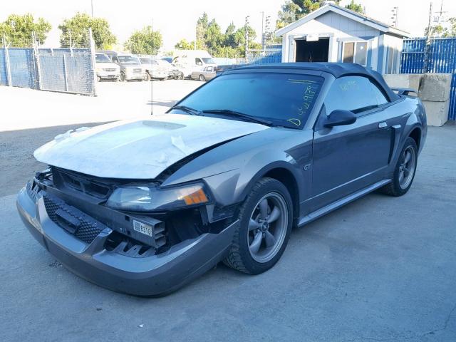 1FAFP45X61F163310 - 2001 FORD MUSTANG GT GRAY photo 2