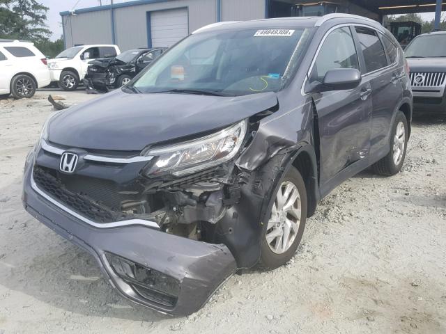 2HKRM3H77FH506399 - 2015 HONDA CR-V EXL GRAY photo 2