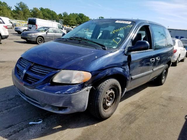 1D4GP25B25B283824 - 2005 DODGE CARAVAN SE BLUE photo 2