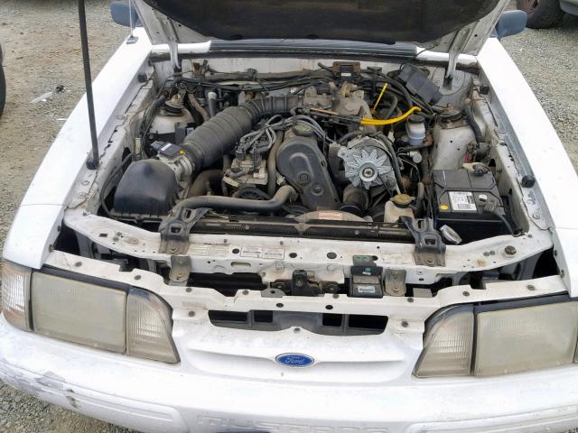 1FACP44M5PF145447 - 1993 FORD MUSTANG LX WHITE photo 7