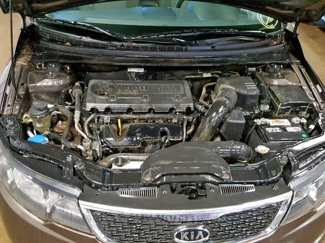 KNAFU4A29D5736236 - 2013 KIA FORTE EX BROWN photo 7