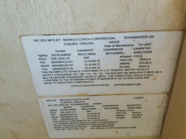 1RF43561883047298 - 2008 ROADMASTER RAIL MONOCOQUE Bej foto 10