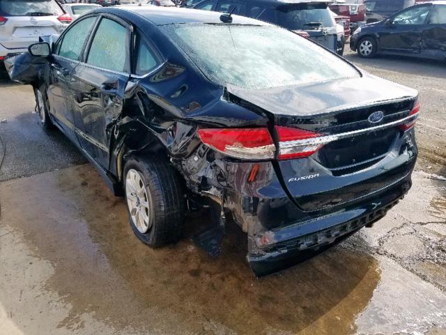 3FA6P0G74HR162000 - 2017 FORD FUSION S BLACK photo 3