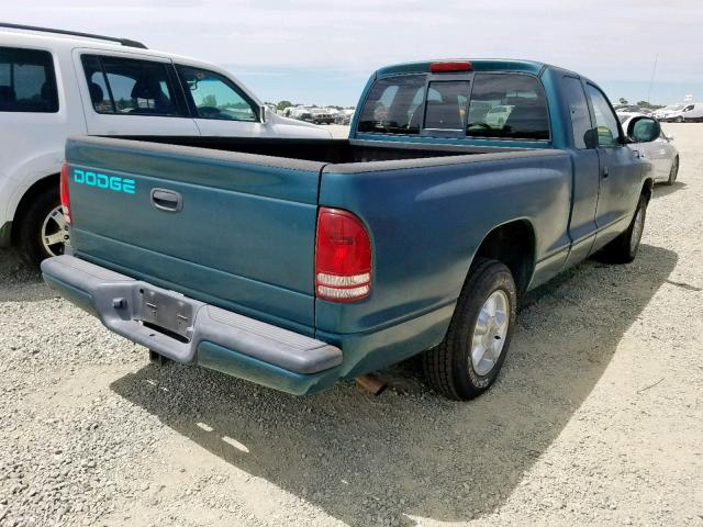 1B7GL23Y0VS140225 - 1997 DODGE DAKOTA GREEN photo 4