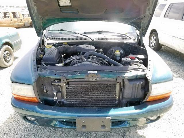 1B7GL23Y0VS140225 - 1997 DODGE DAKOTA GREEN photo 7