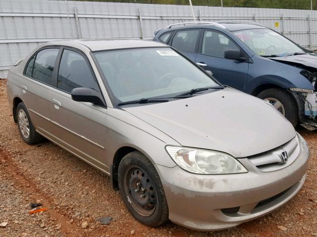 2HGES16505H617606 - 2005 HONDA CIVIC LX TAN photo 1