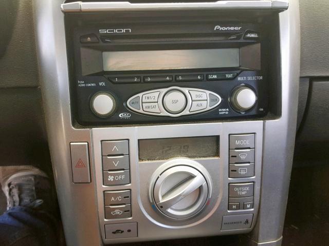 JTKDE167060071519 - 2006 TOYOTA SCION TC ვერცხლისფერი ფოტო 9