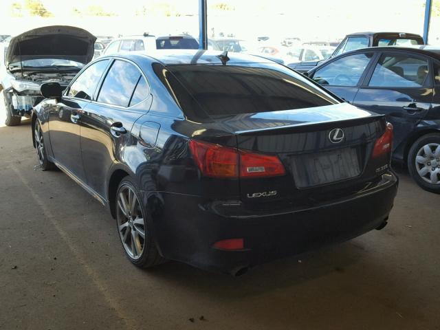 JTHBE262385019332 - 2008 LEXUS IS 350 BLACK photo 3