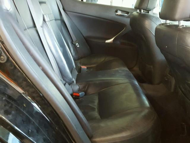 JTHBE262385019332 - 2008 LEXUS IS 350 BLACK photo 6