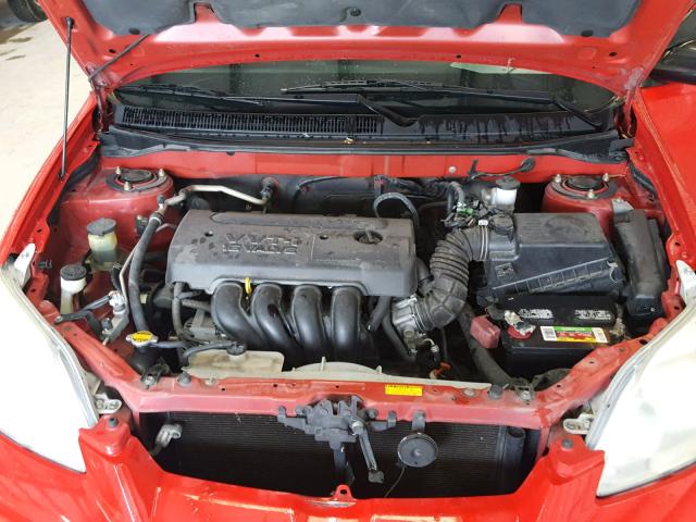 2T1KR32E75C493603 - 2005 TOYOTA COROLLA MA RED photo 7