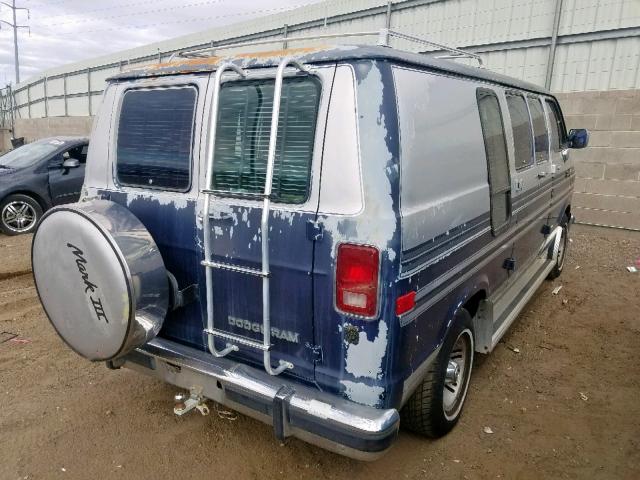 2B6HB21Y5LK737201 - 1990 DODGE RAM VAN SILVER photo 4