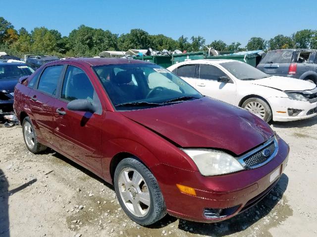 1FAHP34N47W364926 - 2007 FORD FOCUS ZX4 MAROON photo 1