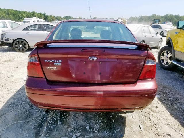 1FAHP34N47W364926 - 2007 FORD FOCUS ZX4 MAROON photo 9