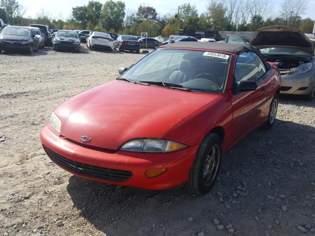 4G1JF32D8SB100804 - 1995 CHEVROLET CAVALIER L RED photo 2