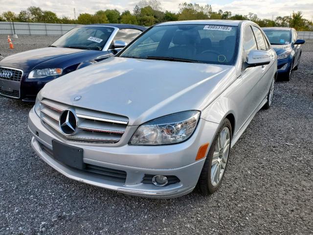 WDDGF81X68F133111 - 2008 MERCEDES-BENZ C 300 4MAT SILVER photo 2