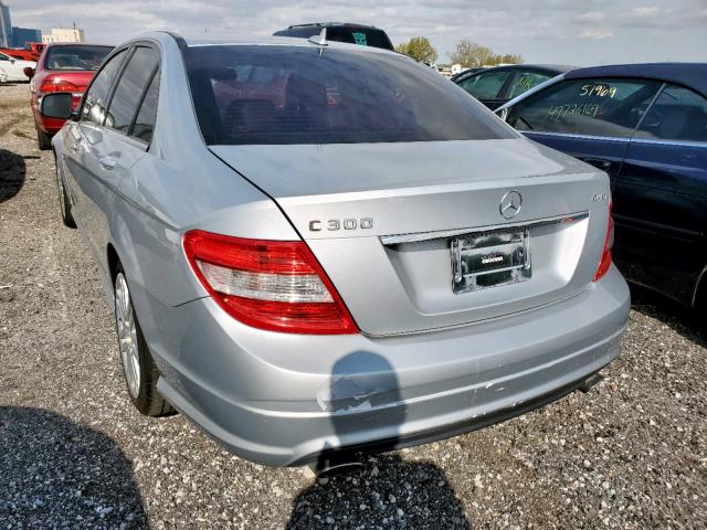 WDDGF81X68F133111 - 2008 MERCEDES-BENZ C 300 4MAT SILVER photo 3