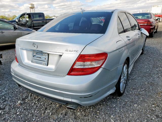 WDDGF81X68F133111 - 2008 MERCEDES-BENZ C 300 4MAT SILVER photo 4