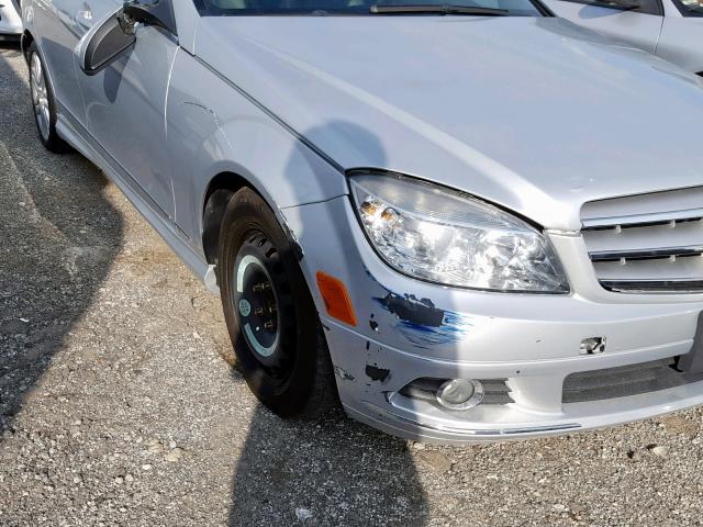 WDDGF81X68F133111 - 2008 MERCEDES-BENZ C 300 4MAT SILVER photo 9