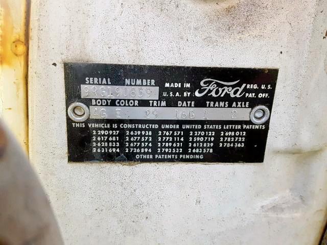A9RG190839 - 1959 FORD BUSINESS WHITE photo 10