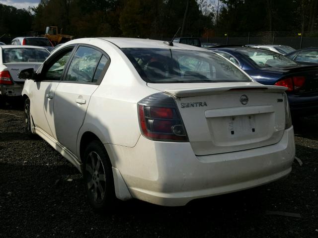 3N1AB6AP7BL716030 - 2011 NISSAN SENTRA 2.0 WHITE photo 3