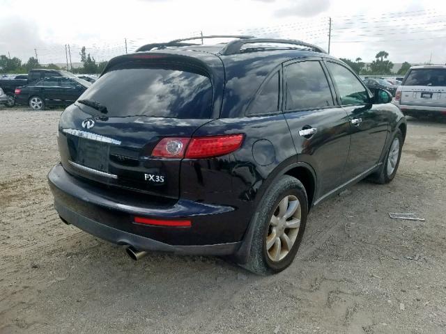 JNRAS08U65X106442 - 2005 INFINITI FX35 BLACK photo 4