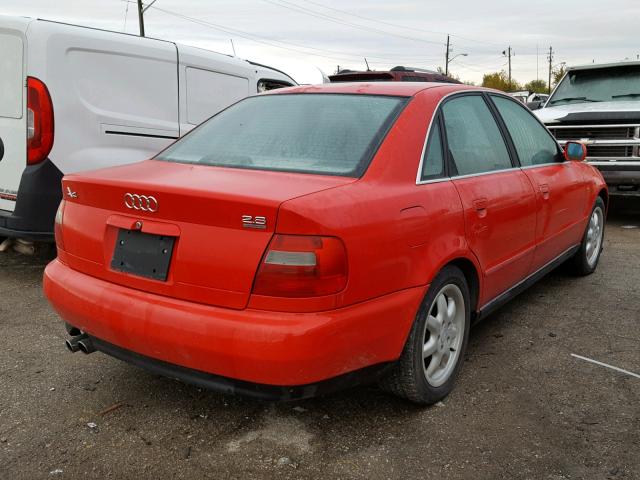 WAUED28D5WA184820 - 1998 AUDI A4 2.8 QUA RED photo 4