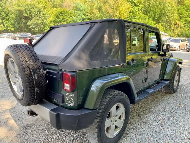 1J4GA59178L517806 - 2008 JEEP WRANGLER U GREEN photo 4