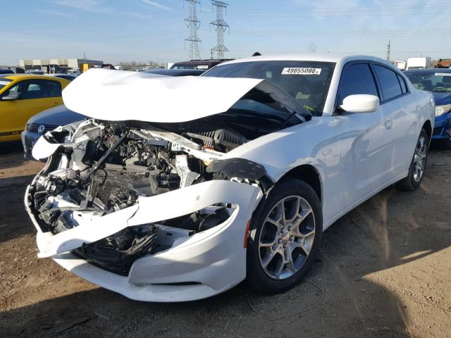 2C3CDXJG2HH582104 - 2017 DODGE CHARGER SX WHITE photo 2