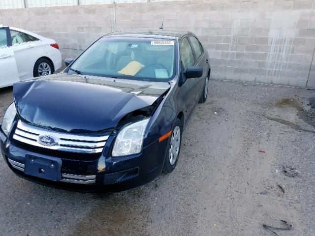 3FAHP06Z38R271270 - 2008 FORD FUSION S BLUE photo 2