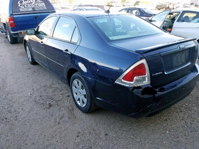 3FAHP06Z38R271270 - 2008 FORD FUSION S BLUE photo 3