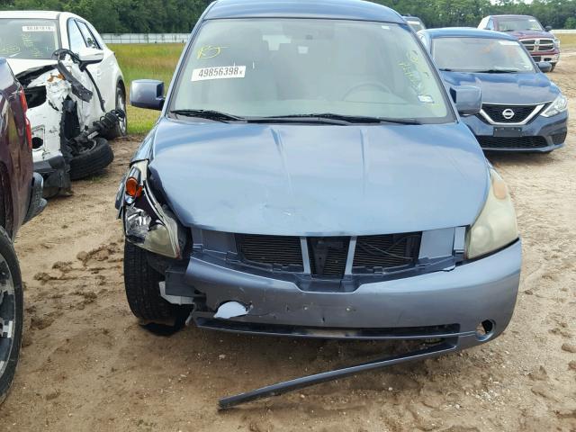 5N1BV28U68N108386 - 2008 NISSAN QUEST S BLUE photo 9