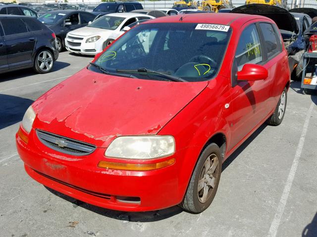 KL1TD66627B703721 - 2007 CHEVROLET AVEO BASE Қызыл фото 2