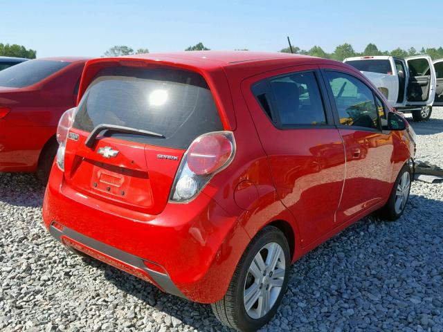 KL8CB6S99EC446748 - 2014 CHEVROLET SPARK LS RED photo 4