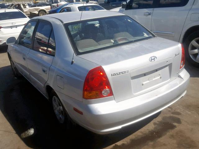 KMHCG45C23U452169 - 2003 HYUNDAI ACCENT GL SILVER photo 3