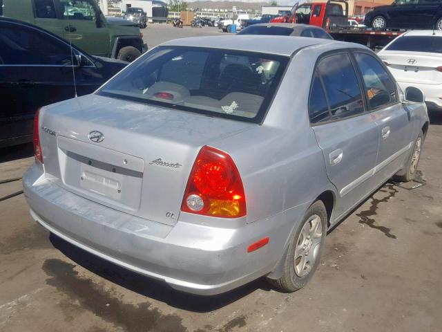 KMHCG45C23U452169 - 2003 HYUNDAI ACCENT GL SILVER photo 4