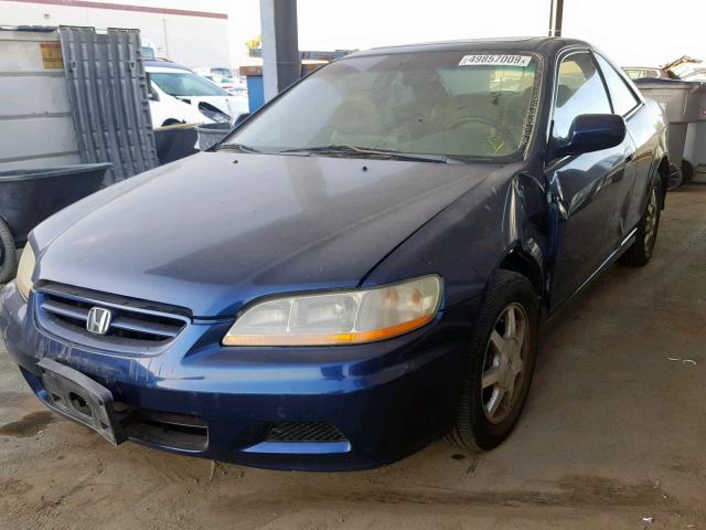 1HGCG32572A011319 - 2002 HONDA ACCORD EX BLUE photo 2