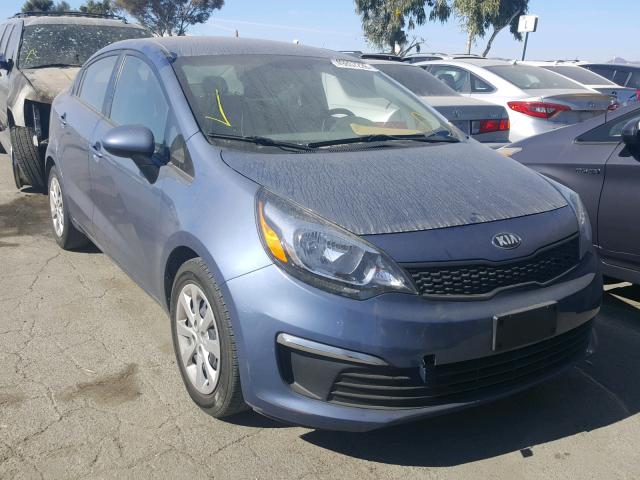 KNADM4A31G6572270 - 2016 KIA RIO LX BLUE photo 1