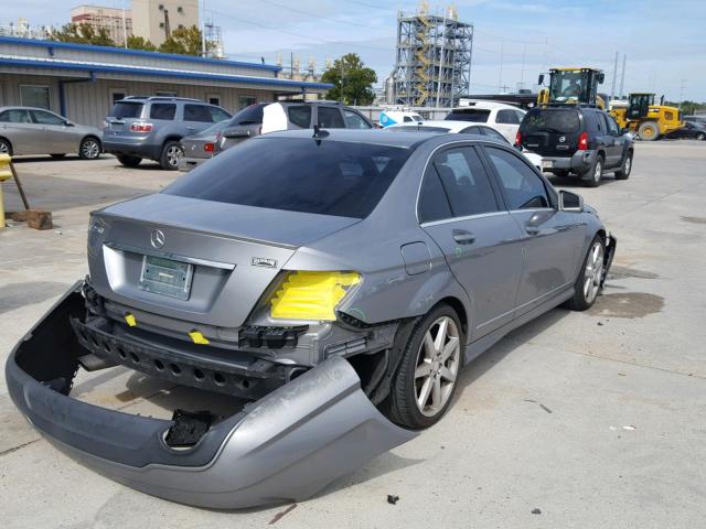 WDDGF4HB5CA643698 - 2012 MERCEDES-BENZ C 250 GRAY photo 4