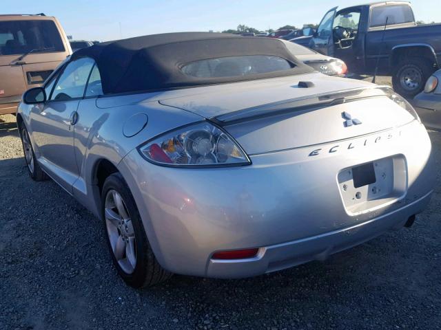 4A3AL25F38E039178 - 2008 MITSUBISHI ECLIPSE SP SILVER photo 3