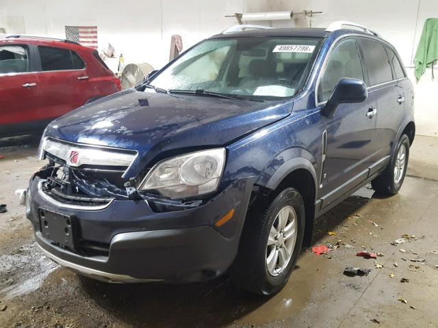 3GSCL33PX8S639154 - 2008 SATURN VUE XE BLUE photo 2