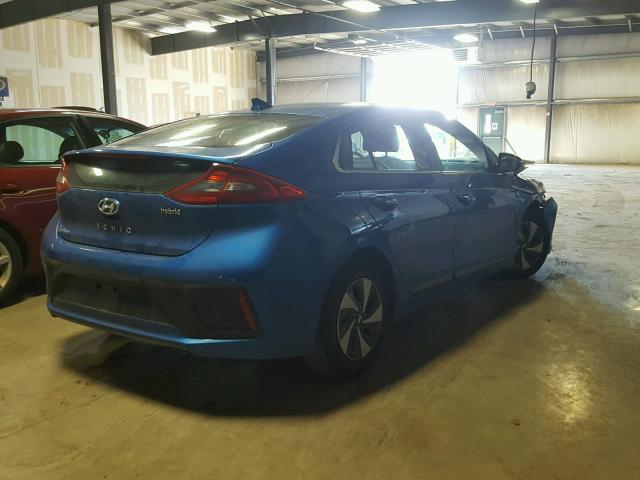 KMHC75LC5HU049965 - 2017 HYUNDAI IONIQ SEL BLUE photo 4